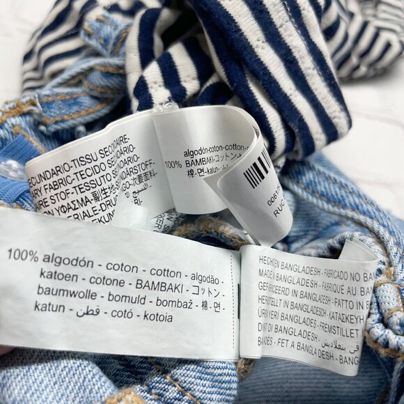 Zara 12-18 month Girls Pointelle Knit Long Sleeve Top + NWT Retro Jeans Bundle - Picture 10 of 10